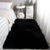 YUANWAN Shaggy Plush Area Rug 140 x 200 cm, Washable and Non-Slip, Black view 1