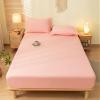 Homxi Fitted Sheet for Box Spring Bed, 150 x 200 cm, Pink view 2