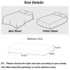 Homxi Fitted Sheet for Box Spring Bed, 150 x 200 cm, Pink view 4