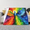 Colorful Phoenix in the Sky Fleece Blanket, 101.6 x 76.2 cm view 1