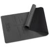 4FIZJO Fitness Mat with Carrying Strap, 183 x 61 cm, 4 mm, Natural PU Rubber, Non-Slip, Black view 1