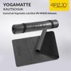 4FIZJO Fitness Mat with Carrying Strap, 183 x 61 cm, 4 mm, Natural PU Rubber, Non-Slip, Black view 2