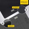 4FIZJO Fitness Mat with Carrying Strap, 183 x 61 cm, 4 mm, Natural PU Rubber, Non-Slip, Black view 4