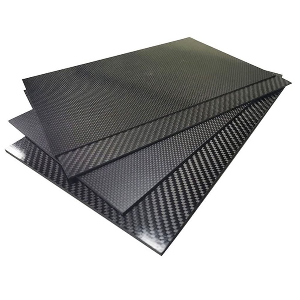 IBOWZ Carbon Fiber Plate, 400 × 200 mm, 0.5–6 mm Thick, Glossy (2 mm)