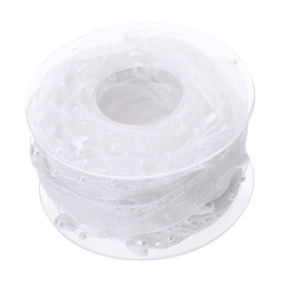 Decorative White Lace Ribbon, 5 Meters, for Wedding Packaging