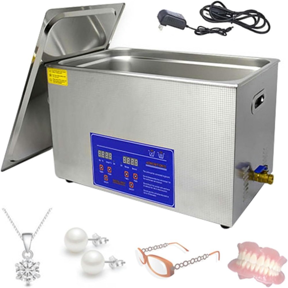LYJYUJIE Ultrasonic Cleaner with Heater and Timer, 6/10/15/22/30 L, Professional Industrial Cleaning Machine