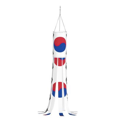 TTYDOKLA Autumn Windsock with Republic of Korea Flag for Outdoor Decoration