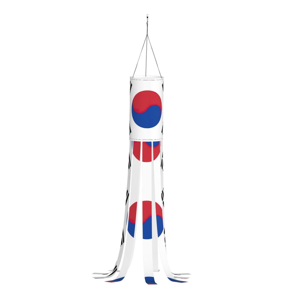 TTYDOKLA Autumn Windsock with Republic of Korea Flag for Outdoor Decoration