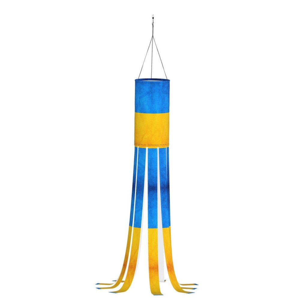 TTYDOKLA Ukrainian Flag Windsock for Outdoor Decoration