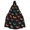 Yiyilong Unisex Hooded Cape with Dachshund Motif view 1