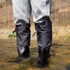 ZGYOZMNG Hip Waders with Boots, Lightweight, Adjustable Drawstring, Black, UK 8.5 view 3