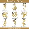 OLYCRAFT 9-Piece 4 x 4 cm Gold Snake-Pattern Metal Stickers view 2