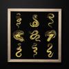 OLYCRAFT 9-Piece 4 x 4 cm Gold Snake-Pattern Metal Stickers view 4
