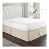 VONCYKI Soft Pleated Bed Skirt, Wrinkle- and Fade-Resistant, Cream, 150 x 190 x 35 cm view 1