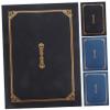 VILLCASE 4-Pack Paper Certificate Holders, A4 Document Covers, Black and Blue view 1