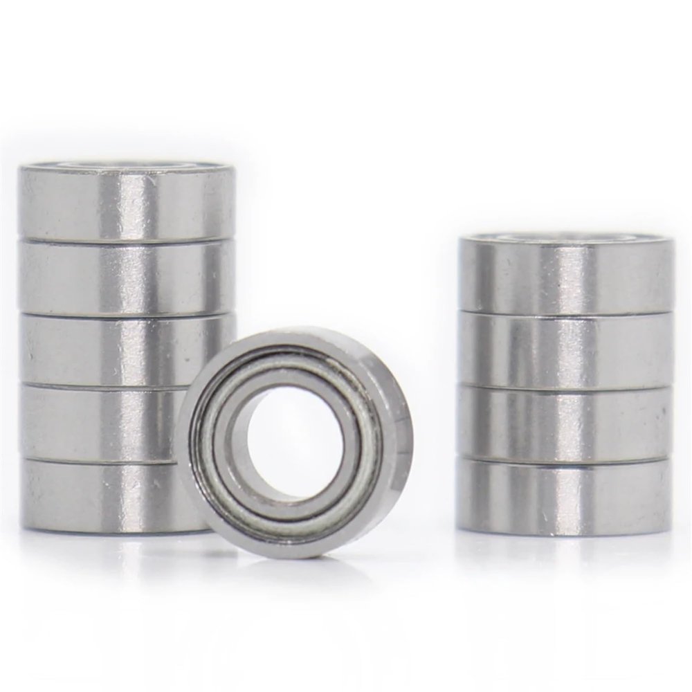 R166ZZ Bearings ABEC-1 (10 pcs), 3/16 x 3/8 x 1/8 in Miniature R166 ZZ Ball Bearings