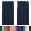 CHENMIAO Blackout Curtains, 260 x 180 cm, Soft Thermal Curtains with Grommets, Washable, Dark Blue view 1