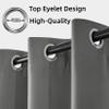 CHENMIAO Blackout Curtains, 260 x 180 cm, Soft Thermal Curtains with Grommets, Washable, Dark Blue view 4