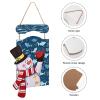 Snowman Wooden Sign with Shark Print, Christmas Hanging Decoration view 3