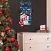 Snowman Wooden Sign with Shark Print, Christmas Hanging Decoration view 4