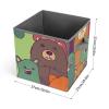 NQLYUT Colorful Bear Storage Boxes, Folding Cube Bins for Shelves and Closets view 2