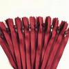 10-Piece 3–24 in (7.5–60 cm) Nylon Coil Zipper Set, Burgundy, 55 cm view 1