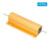 PATIKIL 100W 8 Ohm Aluminum Wirewound Resistor Kit, 8-Piece, 5% Tolerance, Gold view 3