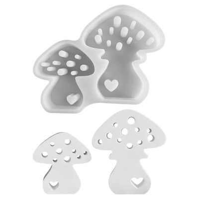 Nexoria Christmas Mushroom Silicone Molds, 2-Piece Set for Candle Making