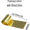 H62 Brass Metal Foil Sheet, 100 mm × 1000 mm, 0.08 mm Thick view 2