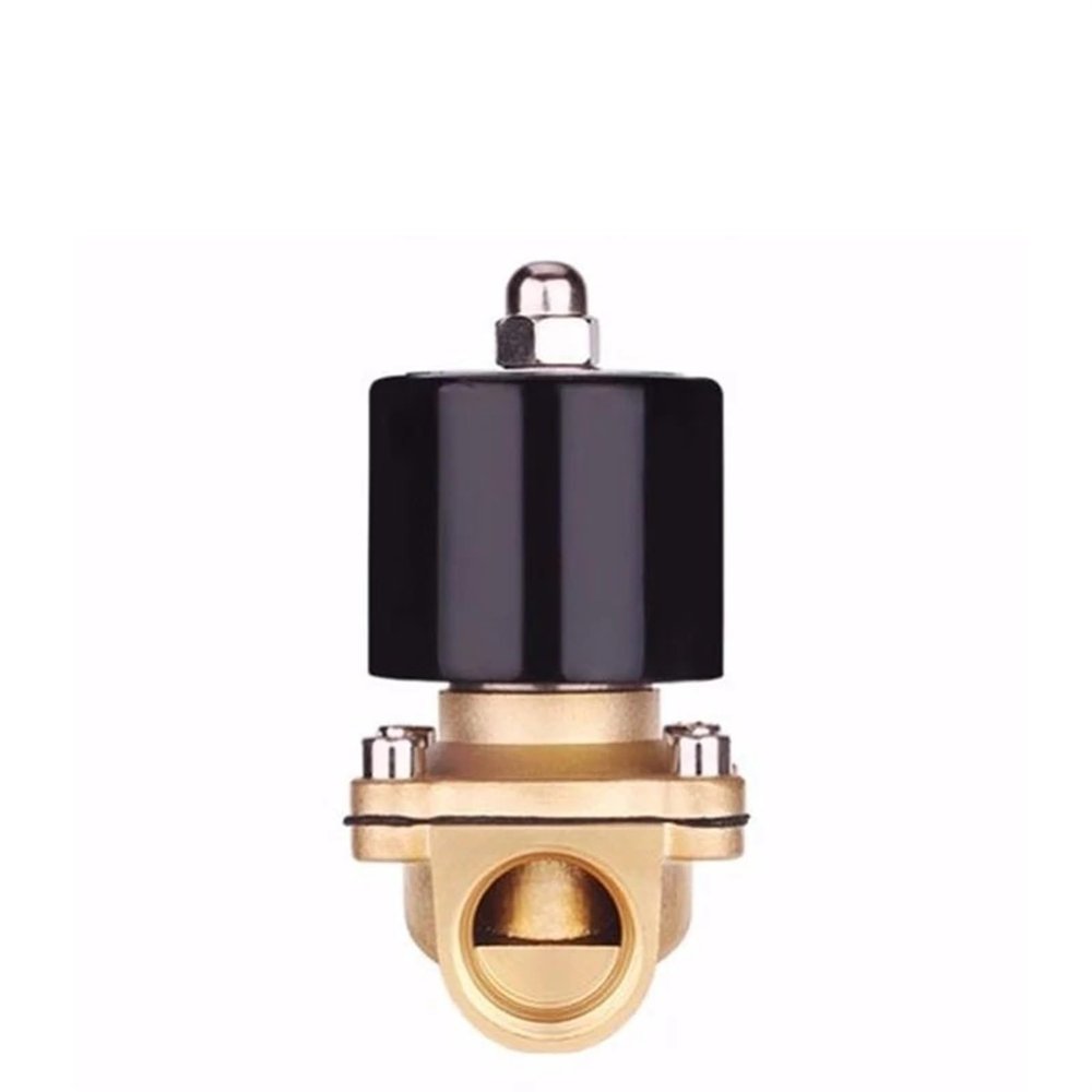 GVEXLUOQ Normally Closed Electric Brass Solenoid Valve DN8–DN25, for Water/Air, 12V/24V/220V/110V (12V-3A-CHINA, DN08)