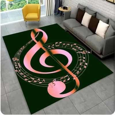 PASPRT Music Note Piano Art Area Rug, Non-Slip Floor Mat, 80 x 120 cm