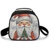 Reusable Insulated Lunch Bag, White Beard Christmas Design view 1