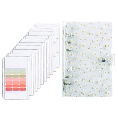 SyangKaitian A6 Budget Binder with Transparent Sequin Cover