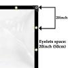 Ayztantine Transparent Pergola Curtain, 0.35 mm, Clear Vinyl, White Edge, 0.5 × 1.5 m view 4
