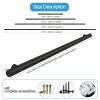 DMCHENGMA Black Metal Stair Handrail, 30–600 cm Round Tube Railing for Indoor and Outdoor Use, Wall-Mounted Stainless Steel Handrail (390 cm) view 2