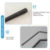 DMCHENGMA Black Metal Stair Handrail, 30–600 cm Round Tube Railing for Indoor and Outdoor Use, Wall-Mounted Stainless Steel Handrail (390 cm) view 3