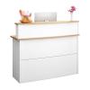 Wooden Desk with Drawer, Reception Desk for Home, Office, Salon & Spa, 100 x 42 x 102 cm view 1