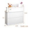 Wooden Desk with Drawer, Reception Desk for Home, Office, Salon & Spa, 100 x 42 x 102 cm view 4