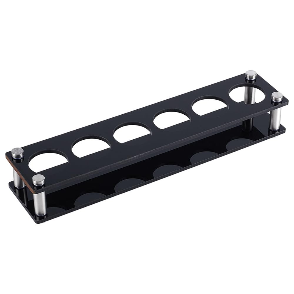 UNICRAFTALE 6-Glass Shot Glass Holder Tray, Black Acrylic