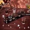 UNICRAFTALE 6-Glass Shot Glass Holder Tray, Black Acrylic view 2