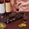 UNICRAFTALE 6-Glass Shot Glass Holder Tray, Black Acrylic view 4