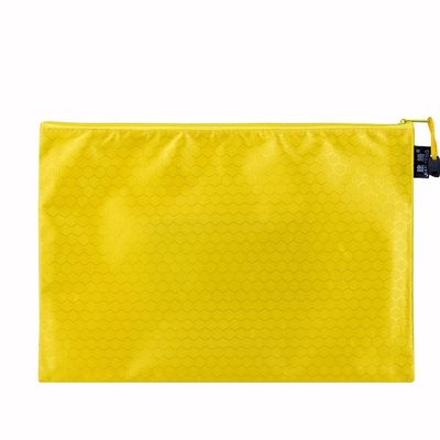 5-Pack Waterproof Zipper Document Pouches, Yellow, B5 28 x 20 cm