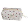 LYEAA Quilted Makeup Bag for Women, Cotton, Zipper, Berry Pattern, 320 × 150 × 80 mm (12.6 × 5.91 × 3.15 in) view 1