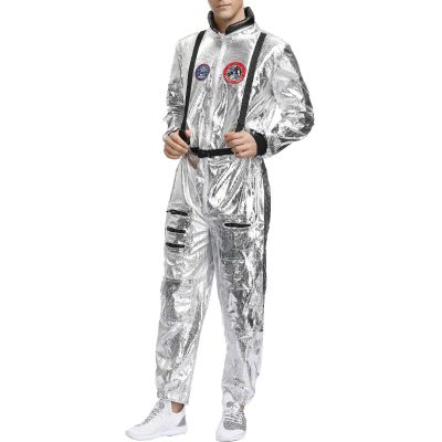 LOSSLO Men's Astronaut Costume Jumpsuit for Halloween and Carnival