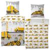 BERONAGE Construction Vehicle Kids' Bedding Set, 135 x 200 cm + 80 x 80 cm, 100% Cotton Renforcé-Linon view 1