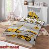 BERONAGE Construction Vehicle Kids' Bedding Set, 135 x 200 cm + 80 x 80 cm, 100% Cotton Renforcé-Linon view 4
