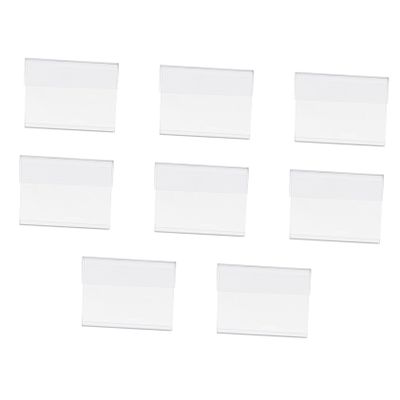 Lurrose 10-Piece PET Price Tag Holders for Store Shelves, Clip-On Design, Clear Display for Retail and Supermarkets