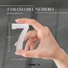 TECHZOCO House Number 7, Self-Adhesive, 304 Stainless Steel, 75 mm H x 47 mm W, Silver view 3
