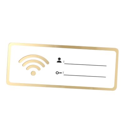 LALAFINA Wi-Fi Password Sign, 820 cm Acrylic, Self-Adhesive Wireless Network Sign for Hotel Guests