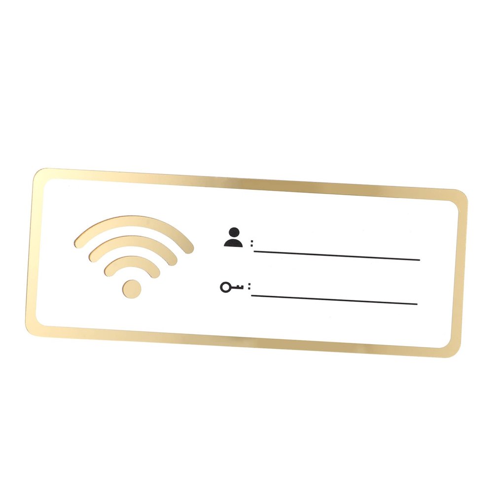 LALAFINA Wi-Fi Password Sign, 820 cm Acrylic, Self-Adhesive Wireless Network Sign for Hotel Guests
